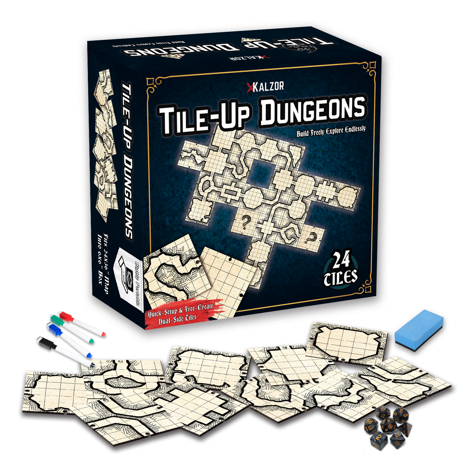 Board Game Illustration - Tile Up Dungeons | Unique Design