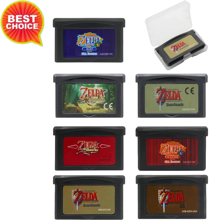 Board Game Zelda - 32 Bit Video GBA Game Cartridge