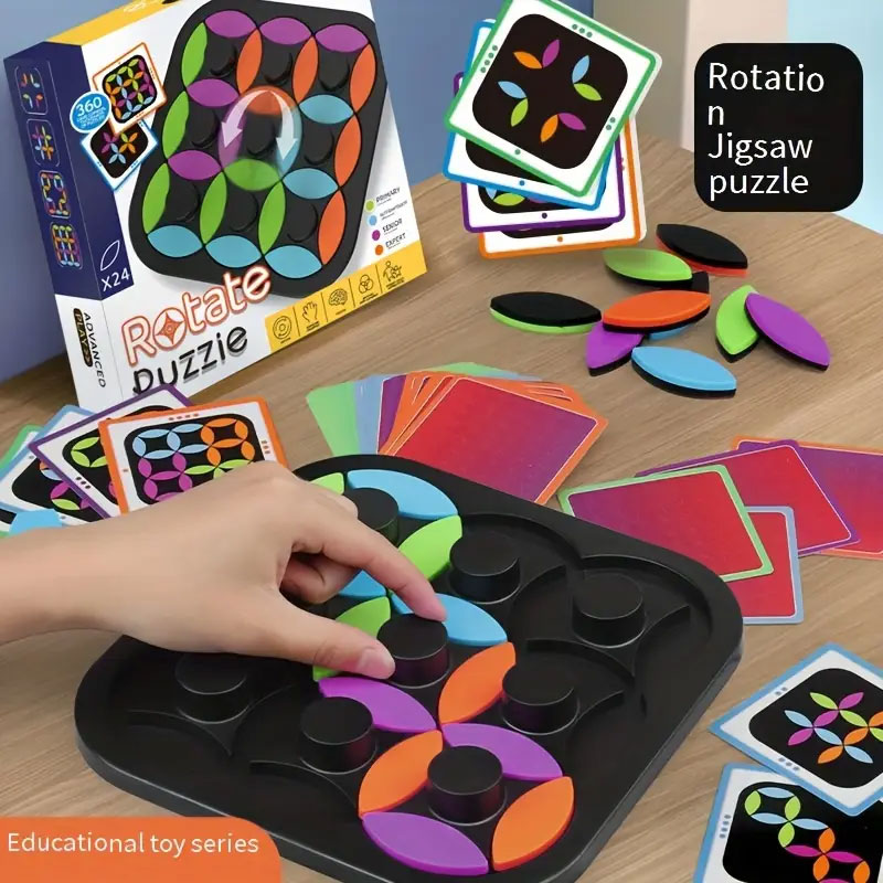 Board Game Yahtzee - Colorful Leaves Rotating Puzzle - Early