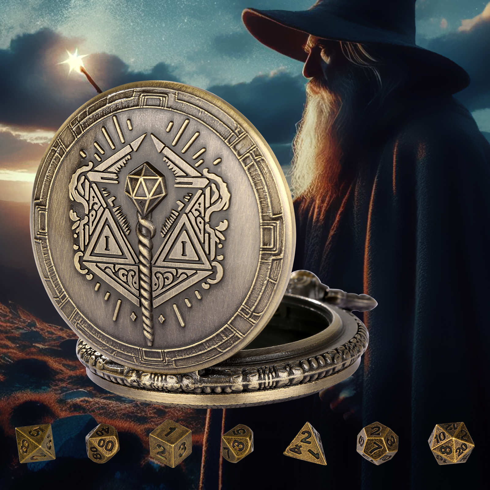 Board Game Dnd - YISUYA Wizard Pocket Watch Case DND