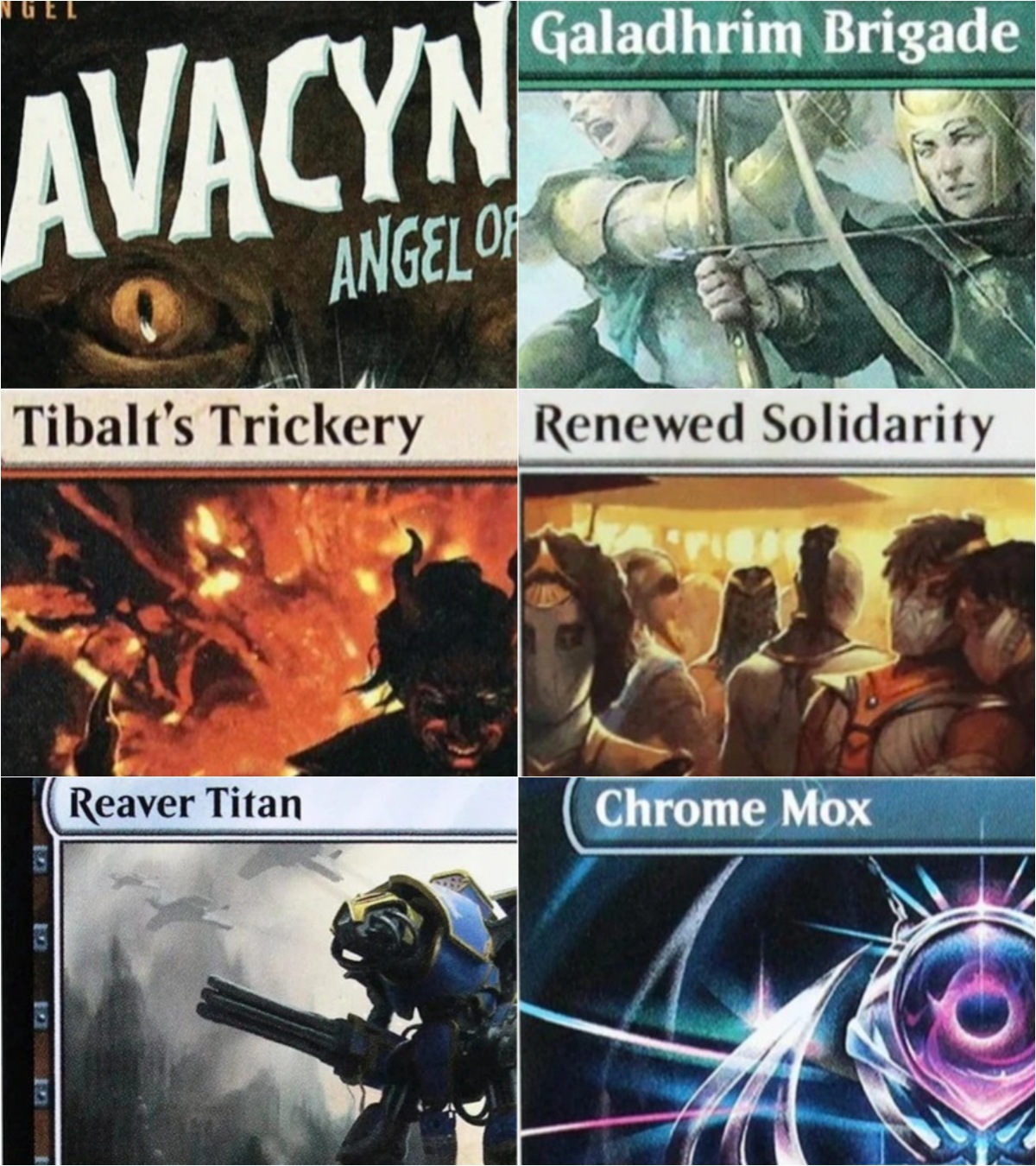 Board Game History - Reaver Titan/Chrome Mox/Avacyn,Angel TCG Magical Proxy