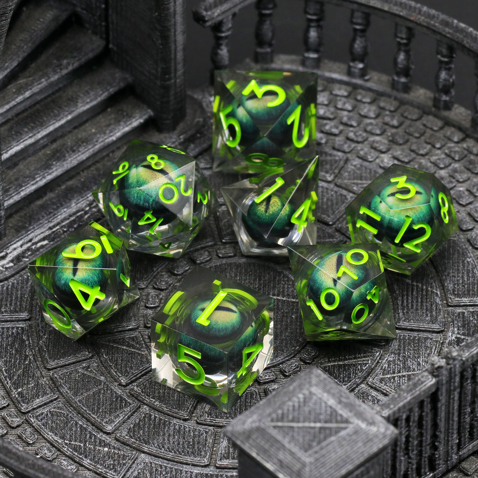 Board Game Yahtzee - Resin DND Dice Set ZHOORQI Polyhedral