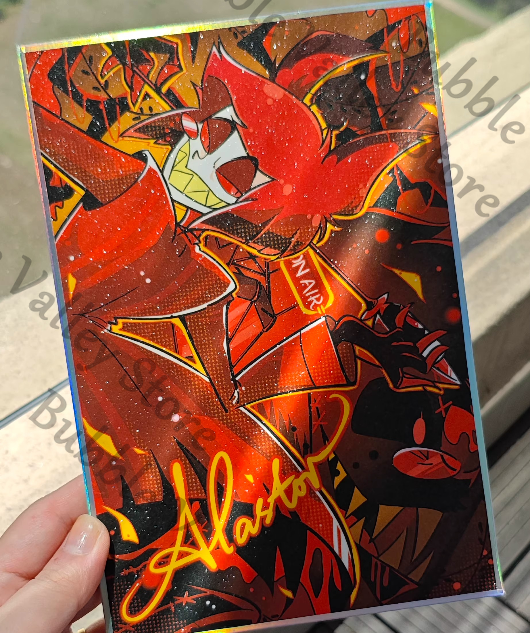 Board Game Illustration - Hazbin Hotel Alastor Vox Adam Angel