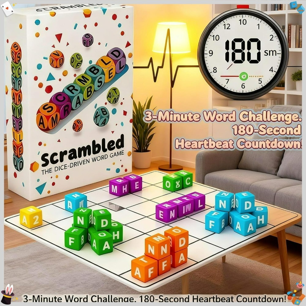 Scrambled Dice Word Game for 2 - Board Game Dnd ulasan dan harga