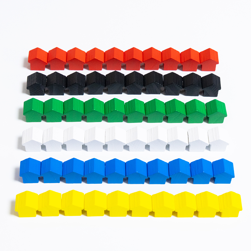100Pcs Little House Meeples, 1 - Board Game Vector ulasan dan harga