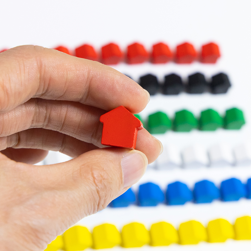 100Pcs Little House Meeples, 1 - Board Game Vector ulasan dan harga
