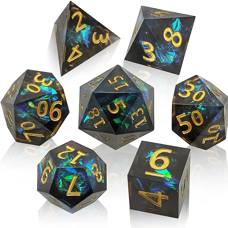 7PCS resin sharp polyhedral di - Board Game Dnd ulasan dan harga