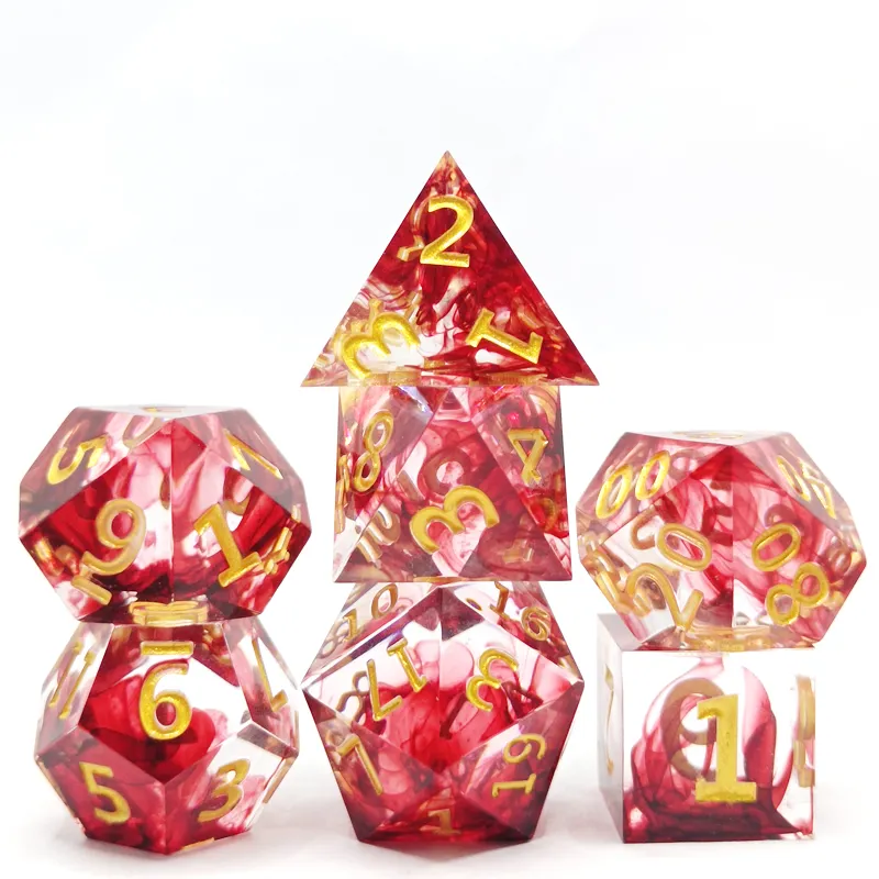 7PCS resin sharp polyhedral di - Board Game Dnd ulasan dan harga
