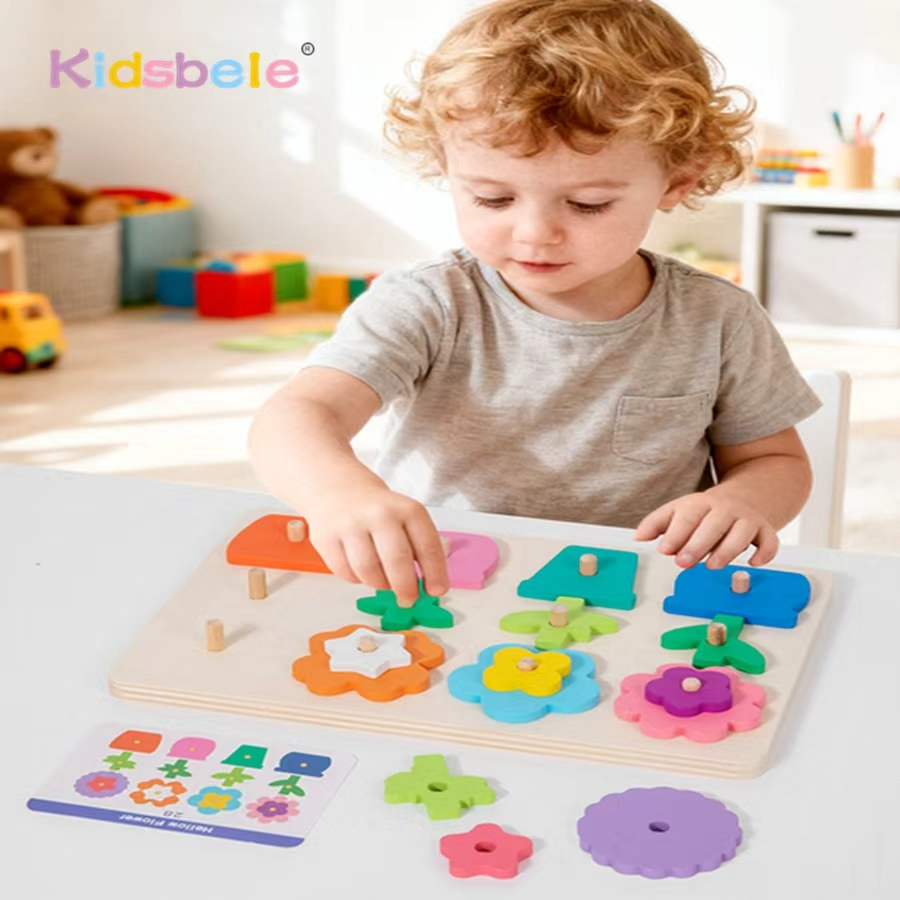 Montessori DIY Wooden Flower P - Board Game History ulasan dan harga