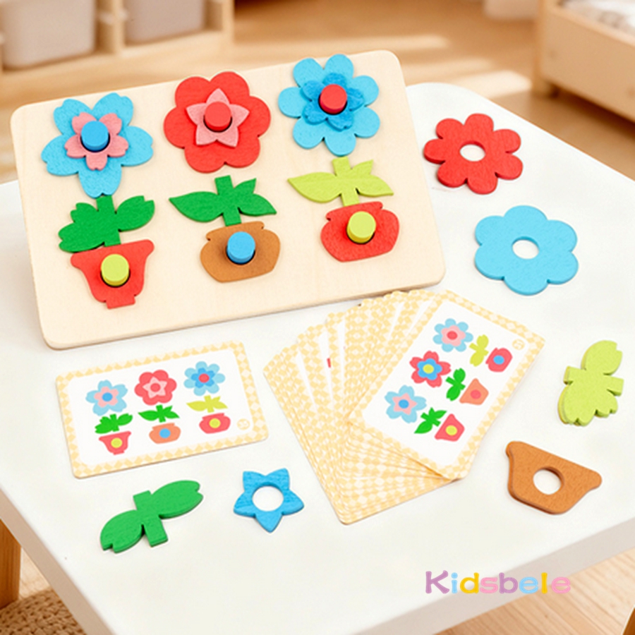 Montessori DIY Wooden Flower P - Board Game History ulasan dan harga
