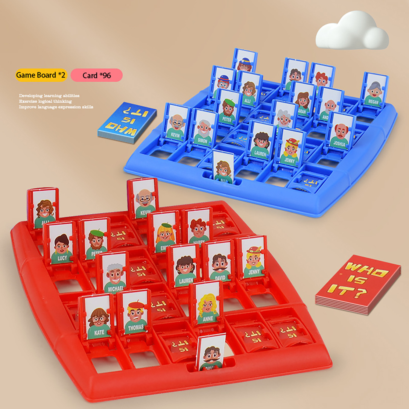 Family Guessing Board Game Who - Board Game History ulasan dan harga
