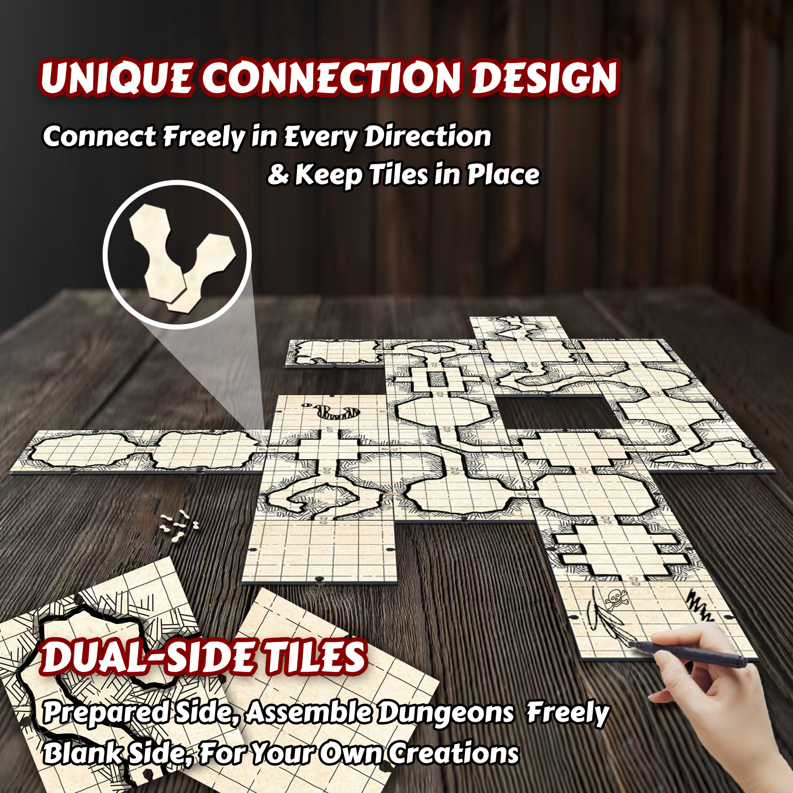 Tile Up Dungeons | Unique Desi - Board Game Illustration ulasan dan harga