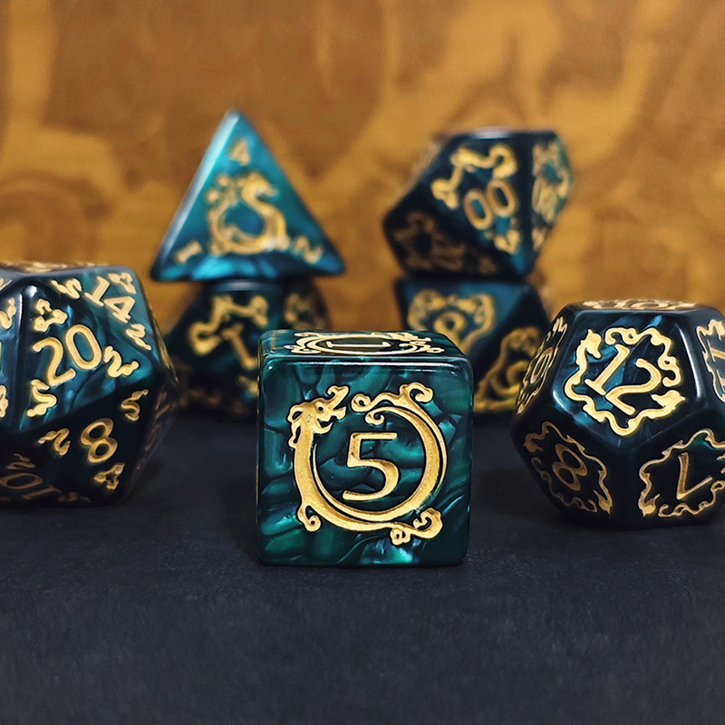 7Pcs Set DND Dice Dragon Patte - Board Game Dnd ulasan dan harga