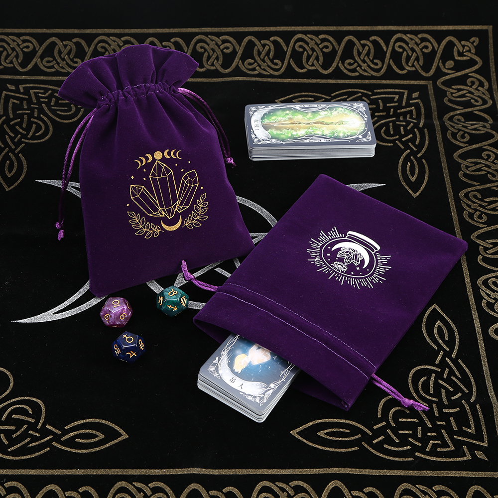 5Pcs Tarot Storage Velvet Bag  - Board Game History ulasan dan harga