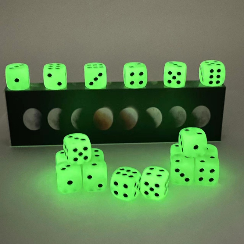 10-Pack  D6 6 Faces Dice Glow  - Board Game Yahtzee ulasan dan harga