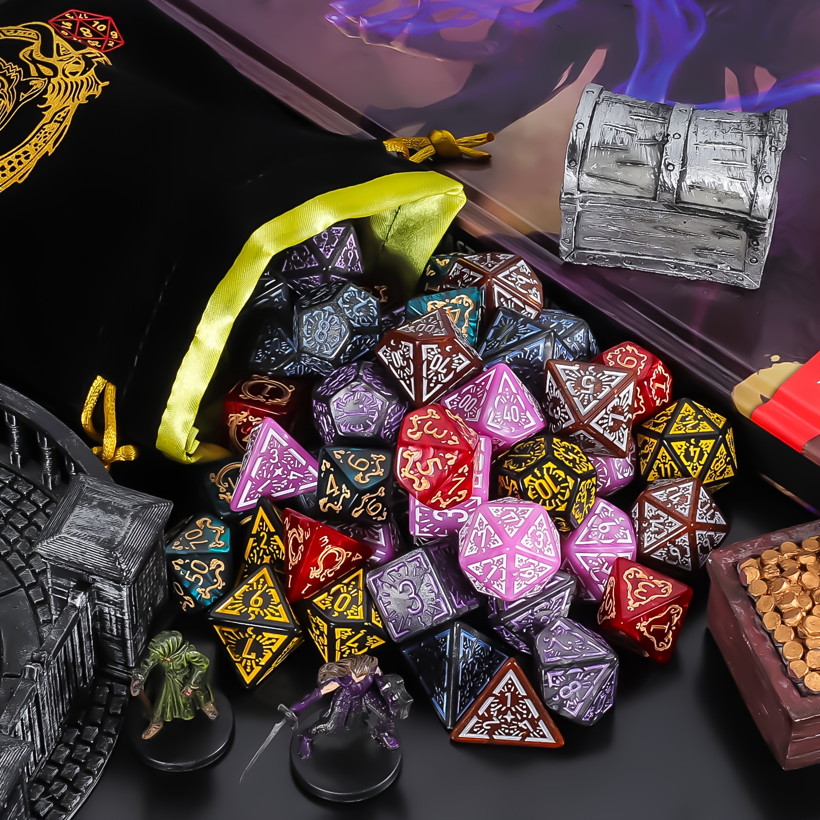 DND 6/8/12 dice sets Double-Co - Board Game Dnd ulasan dan harga