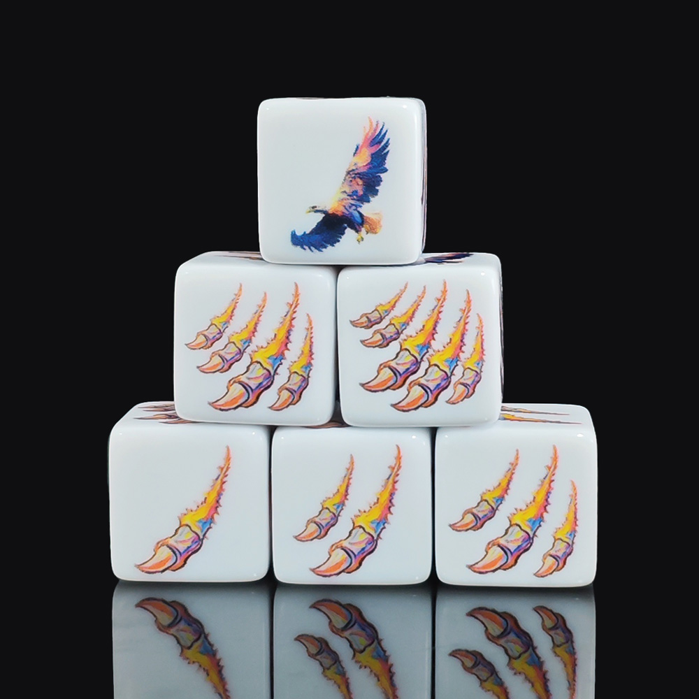 12PCS White Acrylic D6 Dice Se - Board Game Dnd ulasan dan harga
