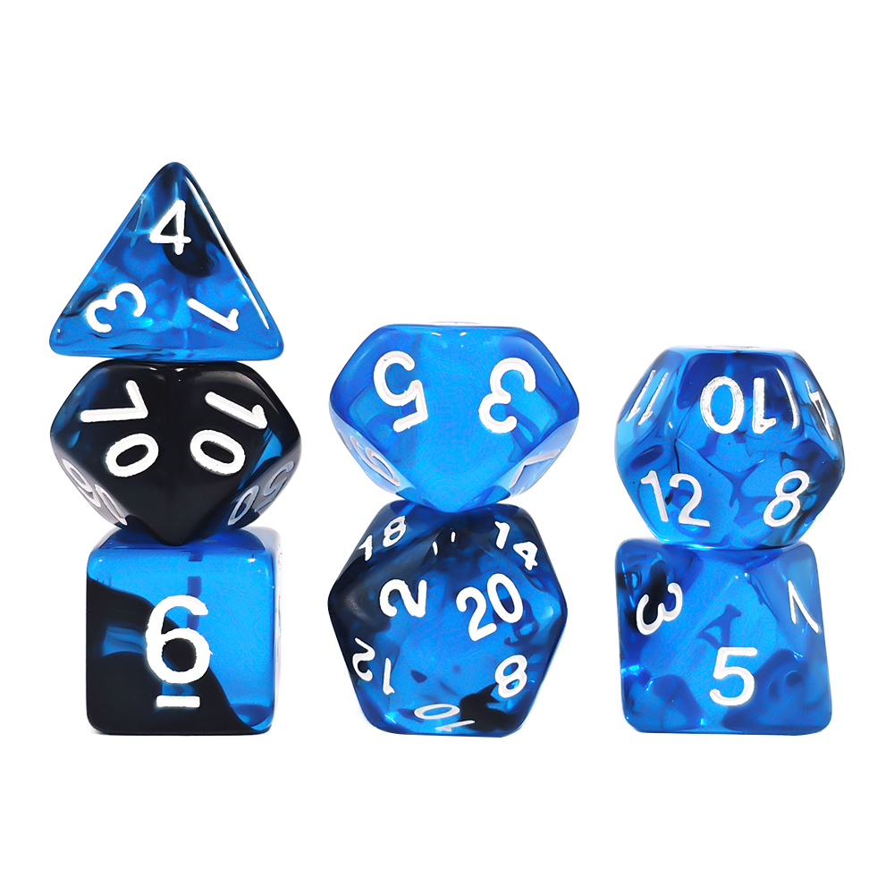 7Pcs/set Blue Blend Transparen - Board Game Dnd ulasan dan harga