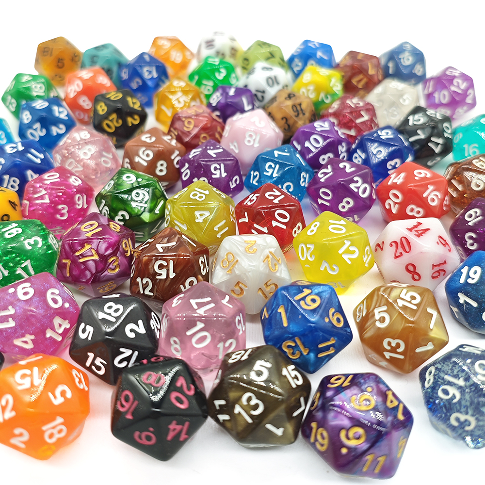 60Pcs Multi-Sided Dices Mixed  - Board Game Dnd ulasan dan harga