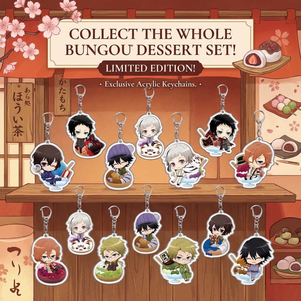 Anime Keychain Acrylic Bungou  - Board Game Yokohama ulasan dan harga