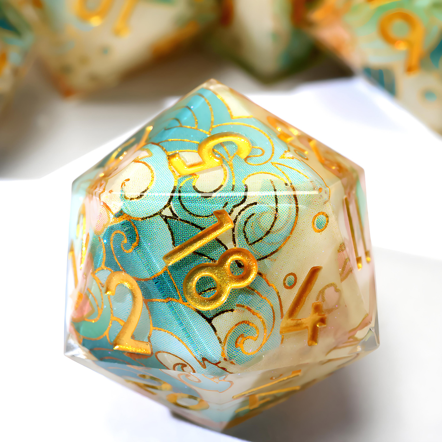 Enchanting DND Dice Set with O - Board Game Illustration ulasan dan harga