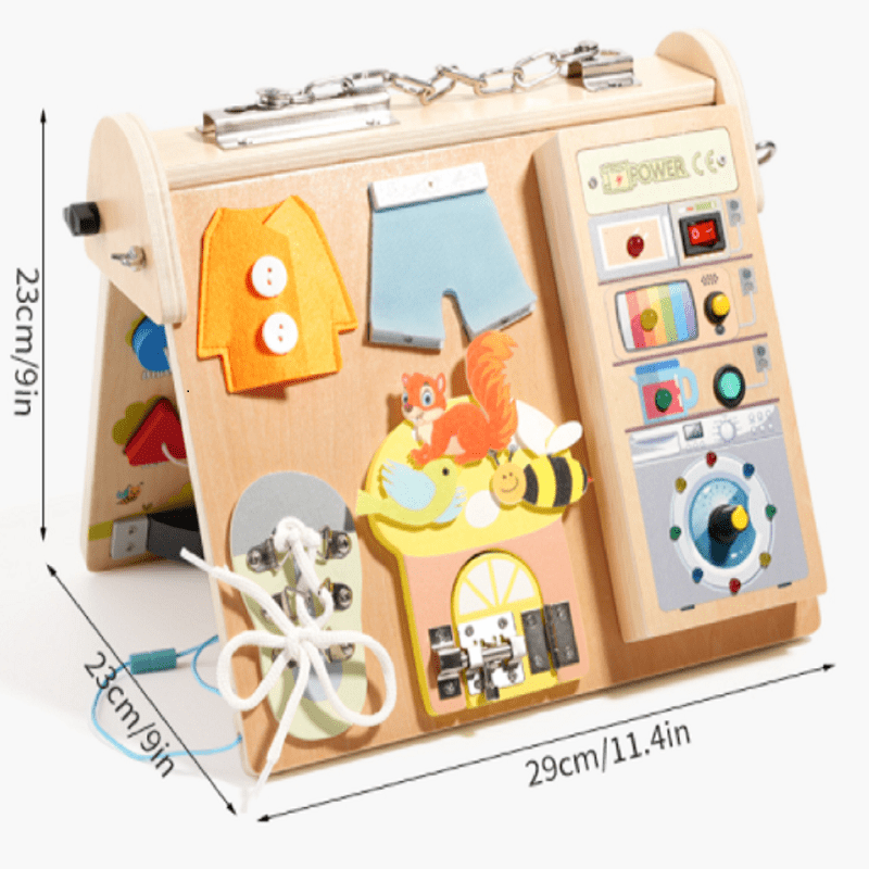 Wooden 4-in-1 Busy Board with  - Board Game Of Life ulasan dan harga