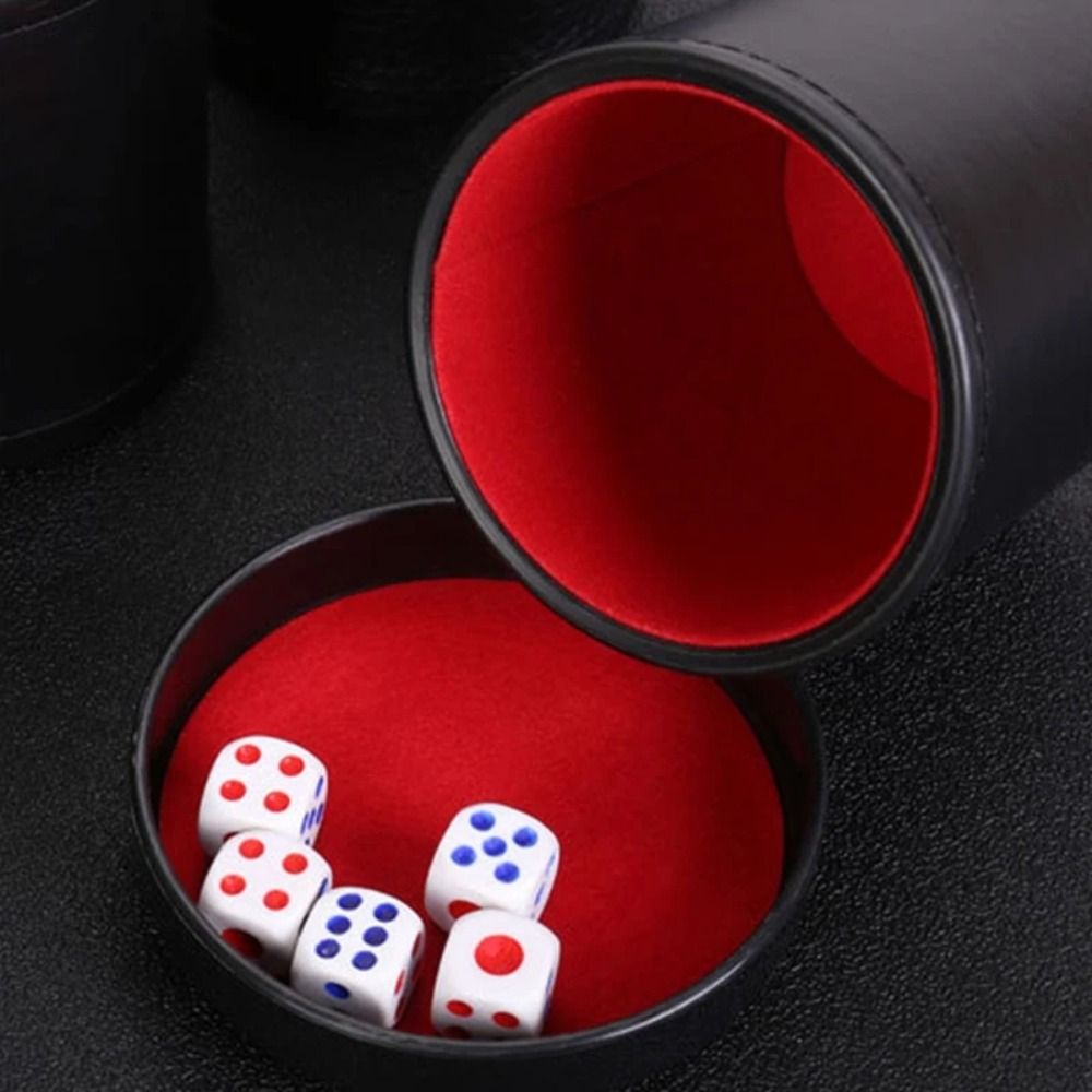 Leather Dice Cup with Lid Gree - Board Game Yahtzee ulasan dan harga