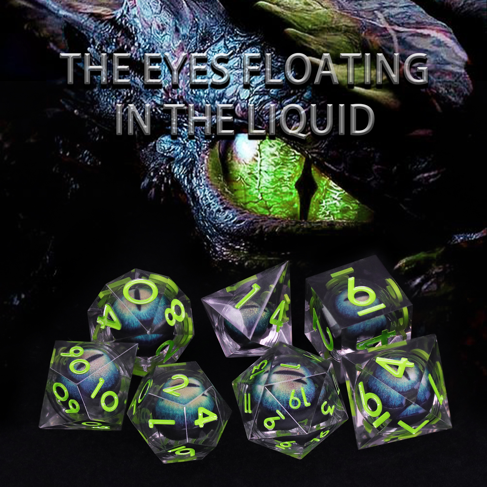 Resin DND Dice Set ZHOORQI Pol - Board Game Yahtzee ulasan dan harga