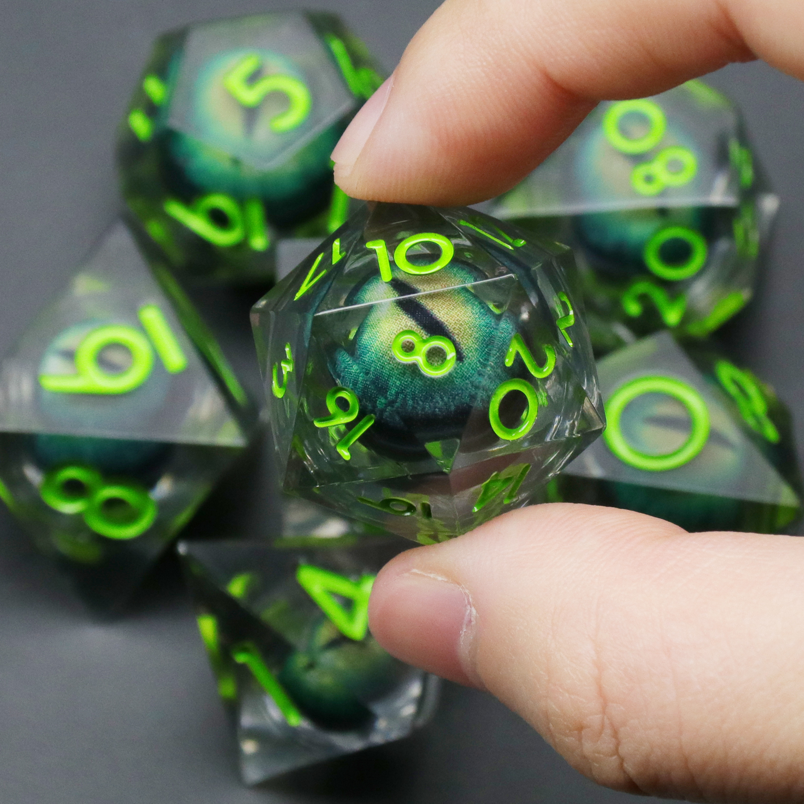 Resin DND Dice Set ZHOORQI Pol - Board Game Yahtzee ulasan dan harga
