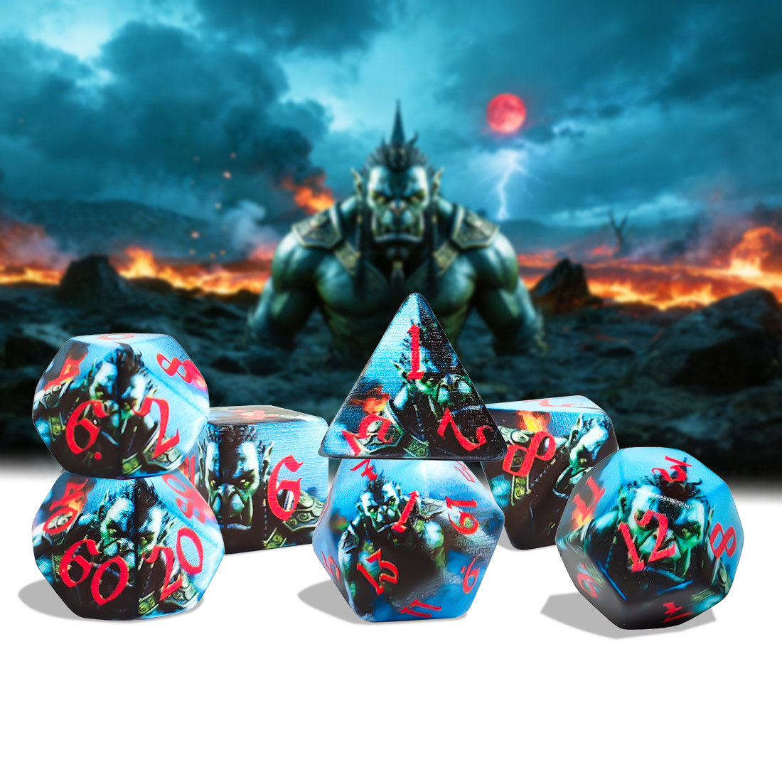 Orc Warrior Polyhedral 7-Piece - Board Game Dnd ulasan dan harga