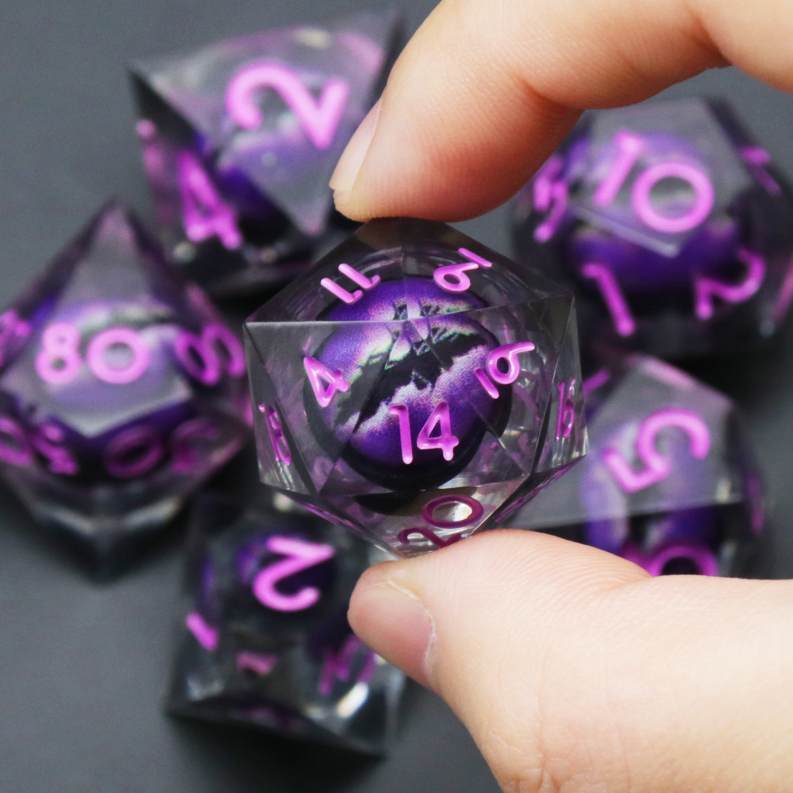 Resin DND Dice Set ZHOORQI Pur - Board Game Yahtzee ulasan dan harga
