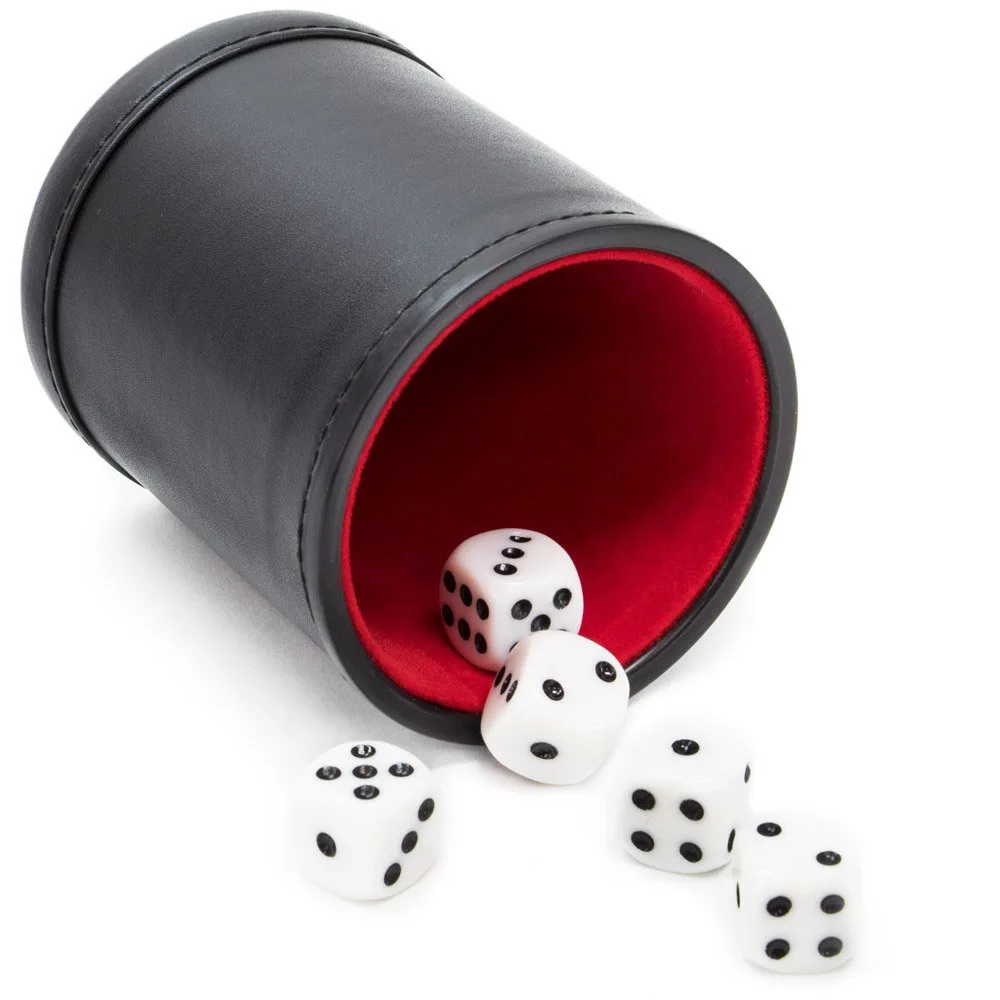 Leather Dice Cup with Lid Gree - Board Game Yahtzee ulasan dan harga