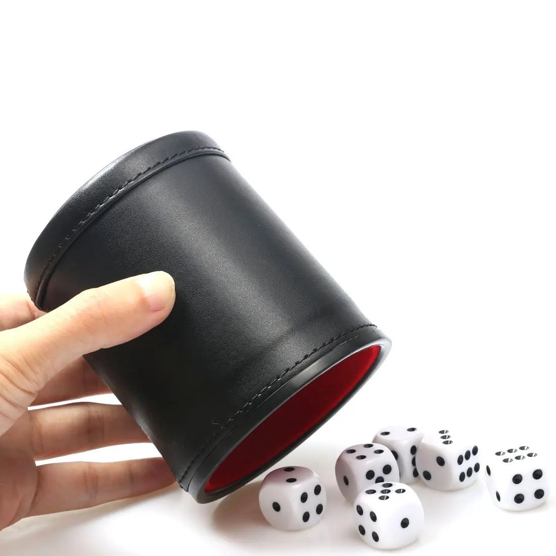 Leather Dice Cup with Lid Gree - Board Game Yahtzee ulasan dan harga